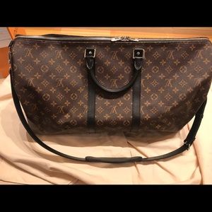 Louis Vuitton Macassar Bandouliere Keepall 55